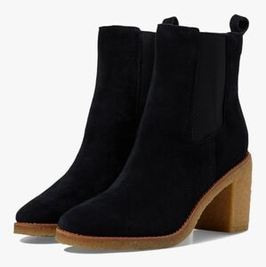 Lauren Ralph Lauren Black Suede Heeled Boots